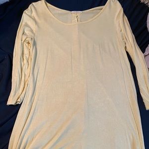Long sleeve yellow dress